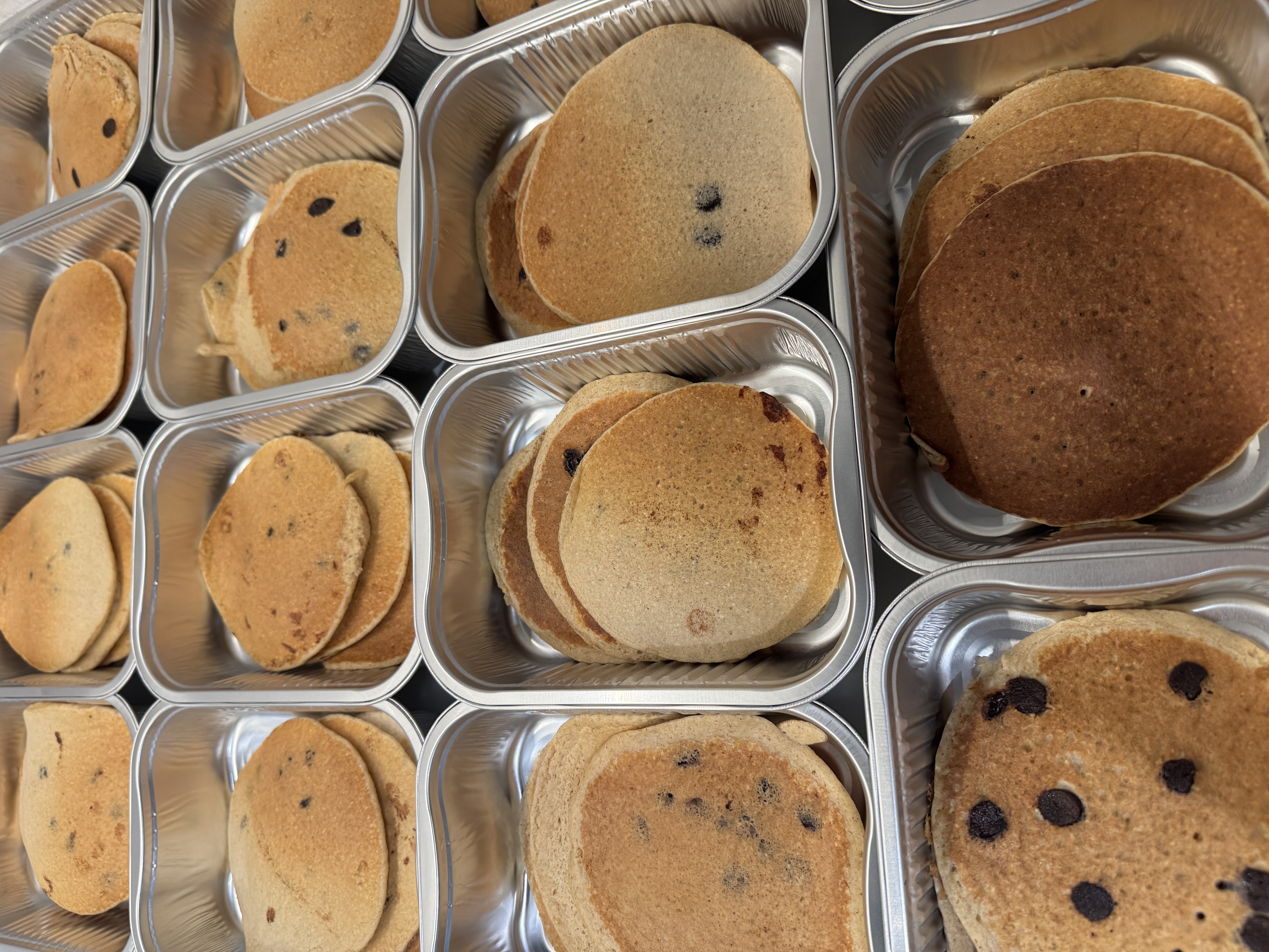 Chocolate chip protein pancakes